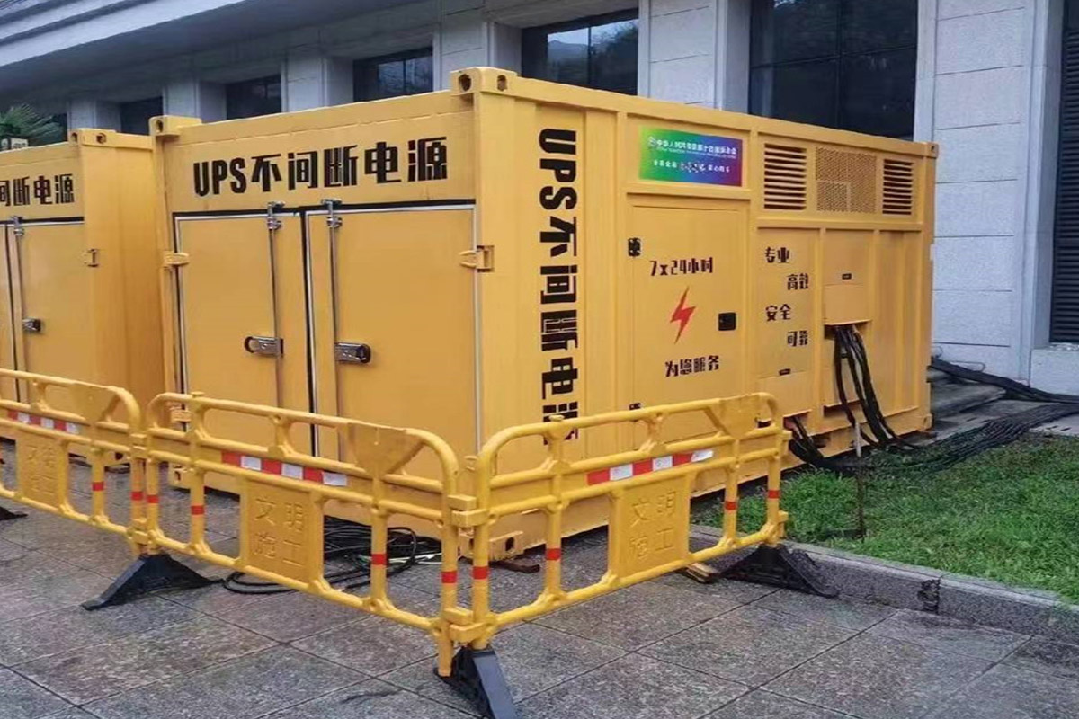 鞍山发电机租赁施工现场