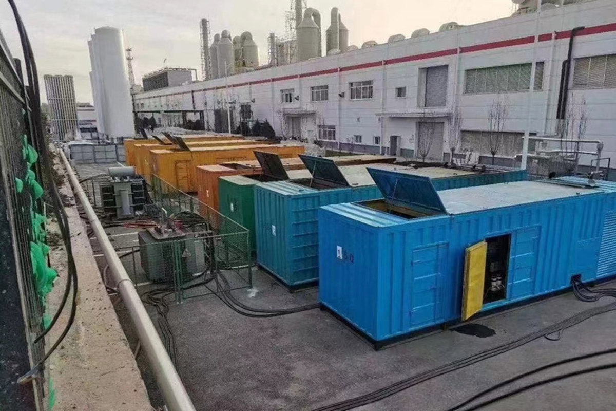 鞍山发电机租赁施工现场